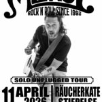 MENSE Rock'n Roll _ Solo unplugged Tour am 11. April 2026 im Restaurant Die Räucherkate in Stiepelse. Plakat von MENSE